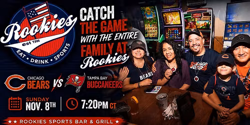 Bears vs. Buccaneers Sun. Nov. 8th @ 7:20pm