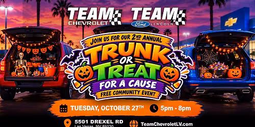 \ud83c\udf83 Team Chevrolet\u2019s 2nd Annual Trunk or Treat for a Cause! \ud83d\udc7b