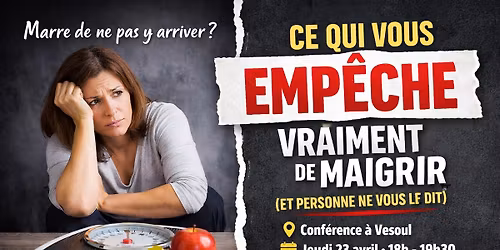 \ud83c\udf1f Conf\u00e9rence : L'hypnose pour Atteindre (et Garder !) ton Poids de Forme \ud83c\udf1f