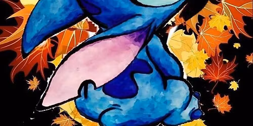 Fall leaf Stitch paint night 