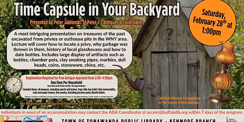 Time Capsule in Your Backyard: Presentation and Antique Appraisal Event