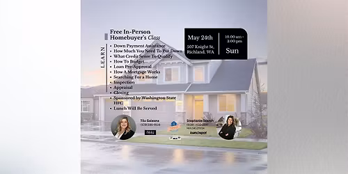 Free Homebuyer Class - WSHFC Sponsored - May24th, 2026