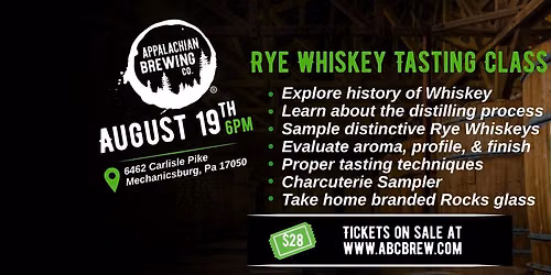 Rye Whiskey Tasting Class
