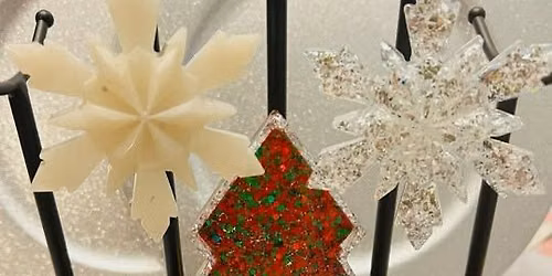 Resin Tree & Snowflake ornament