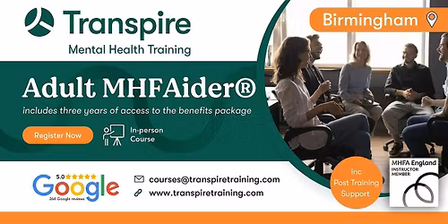 2-Day Mental Health First Aid Course (MHFAider\u00ae) - Birmingham
