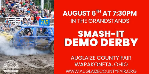 Smash-It Demolition Derby at the 2026 Auglaize County Fair