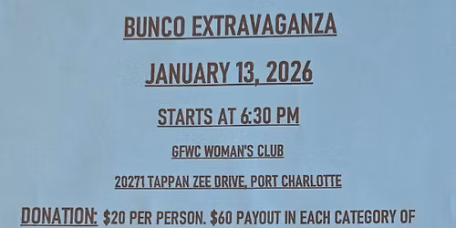 BUNCO EXTRAVAGANZA