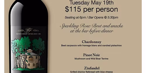 Frank Family Pairing  Wine Dinner
