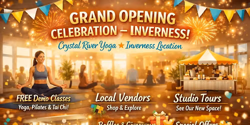 Crystal River Yoga -- INVERNESS Location -- Grand Opening!!!