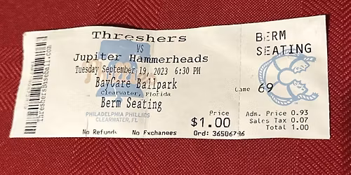 Jupiter Hammerheads at Clearwater Threshers at BayCare Ballpark