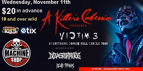 A KILLER'S CONFESSION at The Machine Shop