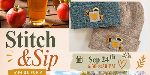 Stitch & Sip Sunflower Beanie
