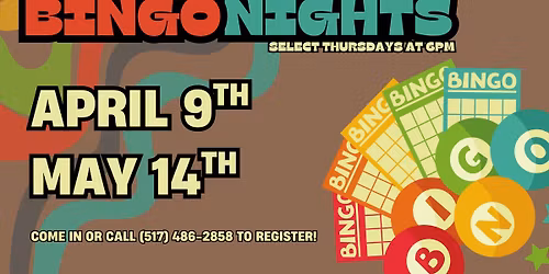 Bingo Nights: Spring 2026 **REGISTRATION REQUIRED**