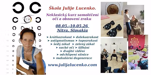 Nitra. Neklasick\u00fd kurz samol\u00e9\u010den\u00ed o\u010d\u00ed a obnoven\u00ed zraku.