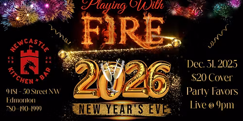 \ud83c\udfb8\ud83e\udd73 Ring in 2026 with Playing With Fire at the Newcastle Pub! \ud83e\udd73\ud83c\udfb8