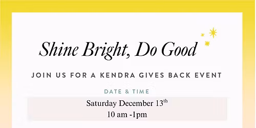 Kendra Scott Gives Back Event benefiting Bolingbrook Women's Club