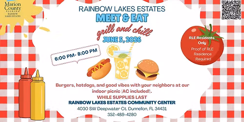 Rainbow Lakes Estates Meet & Eat: Grill & Chill