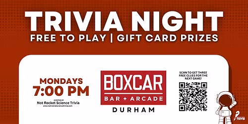 Durham Trivia Night | Boxcar Bar + Arcade Durham