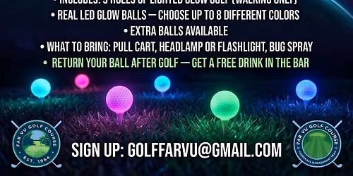 Final Night Golf 2026 9 Hole Event!