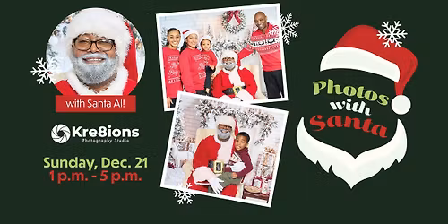 Photos with Santa at Kre8ions Photography Studio \ud83c\udf85\ud83c\udffe Sunday, December 21