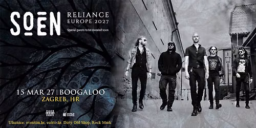 SOEN u Zagrebu - Reliance Europe Tour 2027