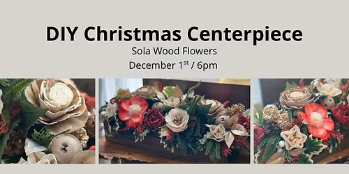 Wood flower Christmas Centerpiece