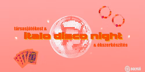 T\u00e1rsasj\u00e1t\u00e9kest Italo Disc\u00f3val \u00e9s \u00e9kszerk\u00e9sz\u00edt\u00e9ssel