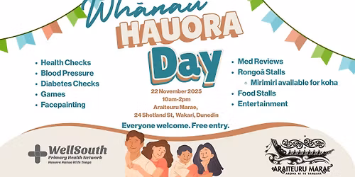 Wh\u0101nau Hauora Day @ Araiteuru Marae