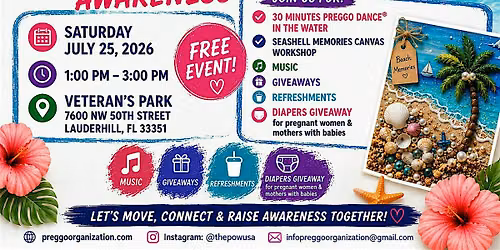 PREGGO DANCE\u00ae IN THE WATER & SEASHELL CANVAS WORKSHOP!!