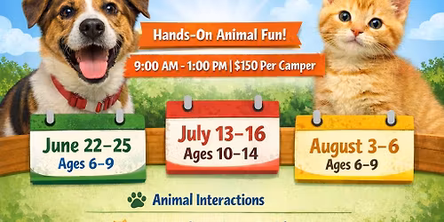 Humane Heroes Summer Camp- Juniors (ages 6-9) Week 1