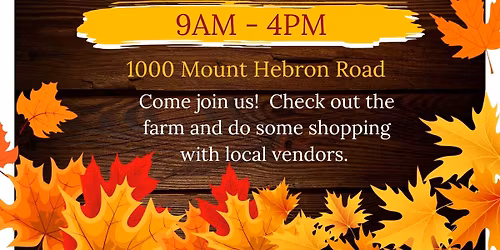 Fall Vendor Event