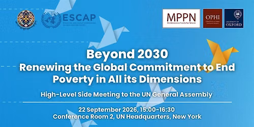 Bhutan, ESCAP & MPPN Multidimensional Poverty Side Event to UNGA 81