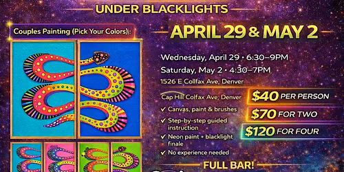 Paint & Sip Under Black Lights