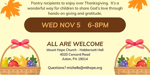 Thanksgiving Family Service Project Night
