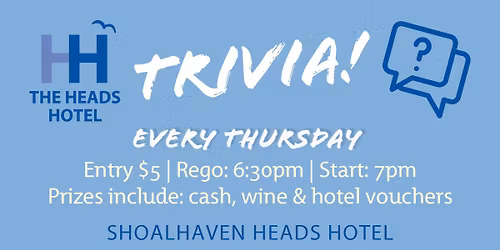 \ud83e\udde0  Thursday Trivia at the Heads Hotel \ud83e\udd14