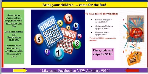 VFW Post-9010 Auxiliary Bingo