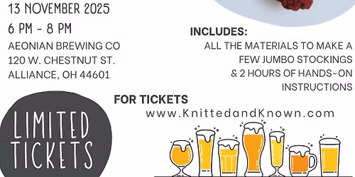 Beginner Friendly Hand Knitting Jumbo Stocking Class