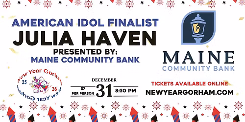 Maine Community Bank Presents: Julia Haven Live at New Year Gorham