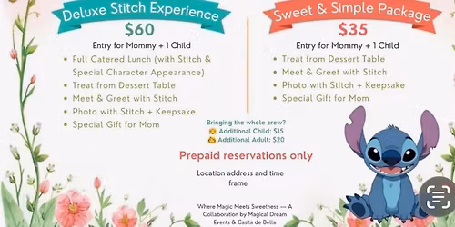 Fort Myers Mother\u2019s Day character lunch with stitch