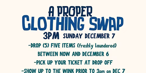 A WINTER CLOTHING SWAP!