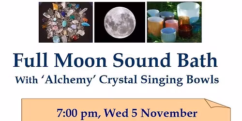 Hastings: Full Moon Sound Bath with Crystal Singing Bowls