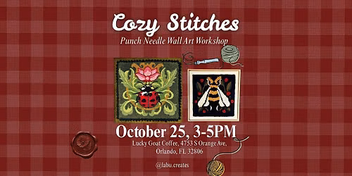 10\/25 Cozy Stiches: Punch Needle Wall Art