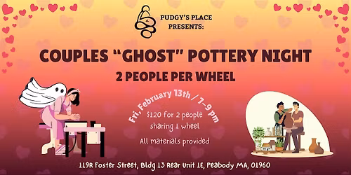 Valentine's "Ghost" Pottery Workshop - Wheel Throwing Date! (2\/13 ; 7-9pm)!