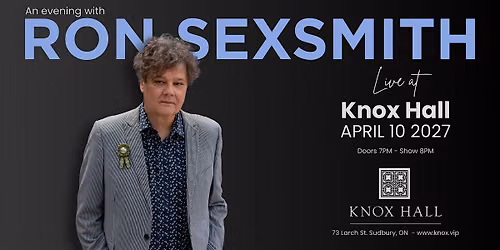 An evening with RON SEXSMITH - LIVE at Knox Hall