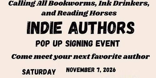 Indie Author Pop Up Event