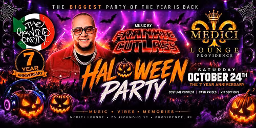 The REWIND PARTY 7 YR ANNIVERSARY & HALLOWEEN BASH ft DJ FRANKIE CUTLASS