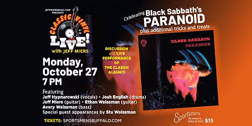 Classic Vinyl Live: Black Sabbath's PARANOID +more