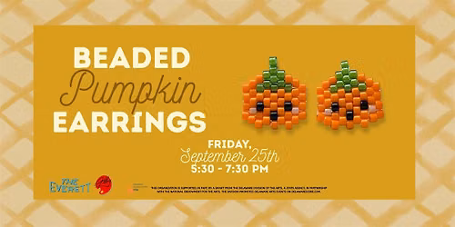Beaded Pumpkin Earrings