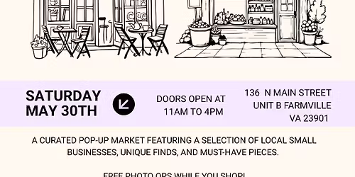 Pop Up Market- Saturdays on Main Street 