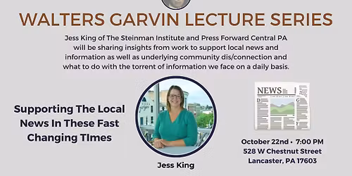 Walters Garvin Lecture Series: Building Connected, Informed and Engaged Communities